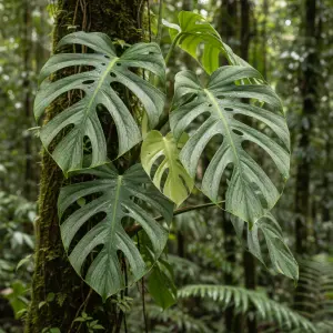 Monstera deliciosa 'Silver Stripe'