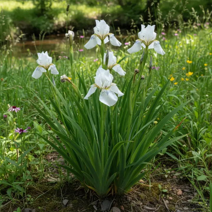 Iris sibirica 'White Swirl'