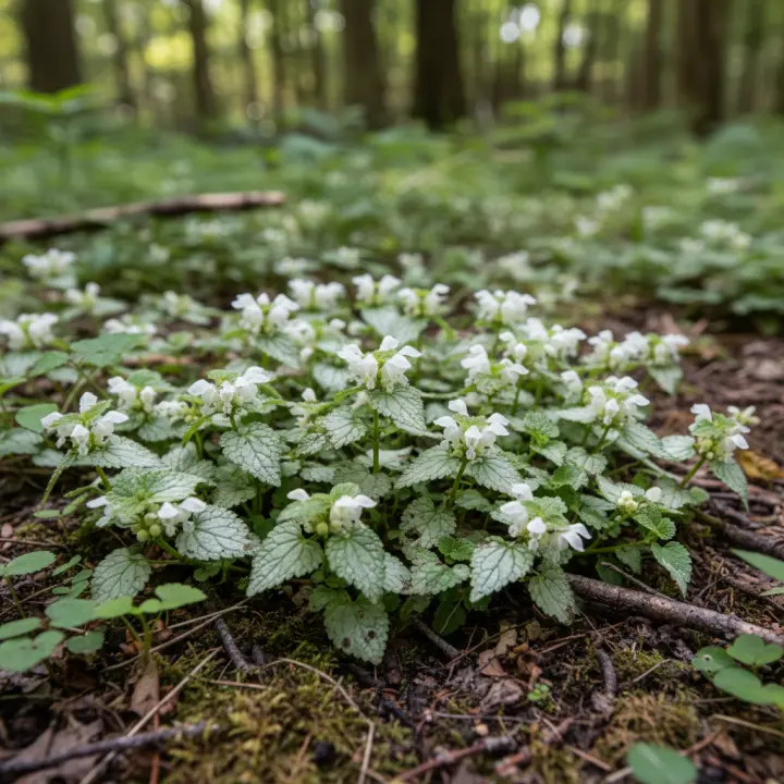 Lamium maculatum 'White Nancy'