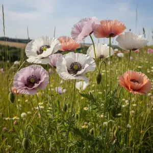 Papaver rhoeas 'Mother of Pearl Group'