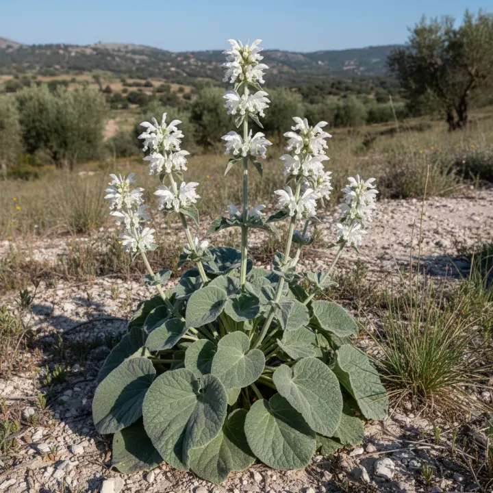 Phlomis purpurea 'Alba'