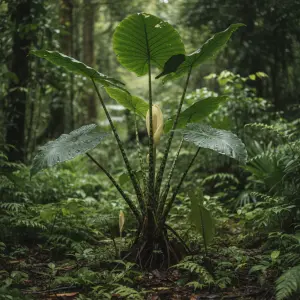 Alocasia × allmanii 'Zebrina'