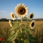 Helianthus annuus 'Italian White'